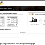 Start-Manager Portal - impact set-up page